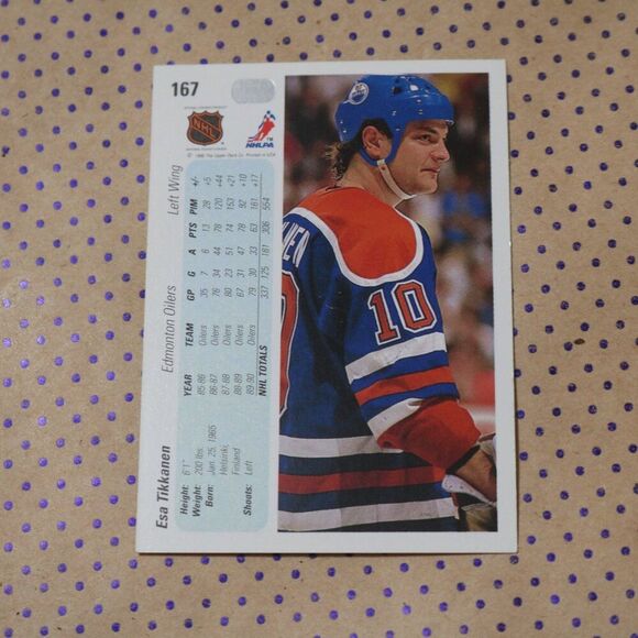 Esa Tikkanen #167 Hockey Card - Picture 2 of 2